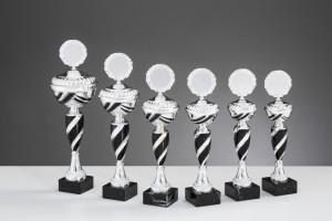 6er-Serie Pokale "Leck" silber-schwarz